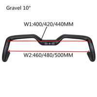 HKM-668179 Carbon Fiber Bent Handlebar with Large Outer Swing Angle