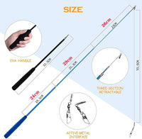 HKM-132371 Interactive Cat Toy with Feather Handheld Teaser and Changeable Heads, 10 Replacement Options Included