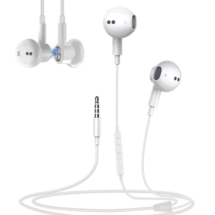 KTX-108307 3.5mm Wired In-Ear Headphones with Microphone and Volume Control for iPhone and Samsung