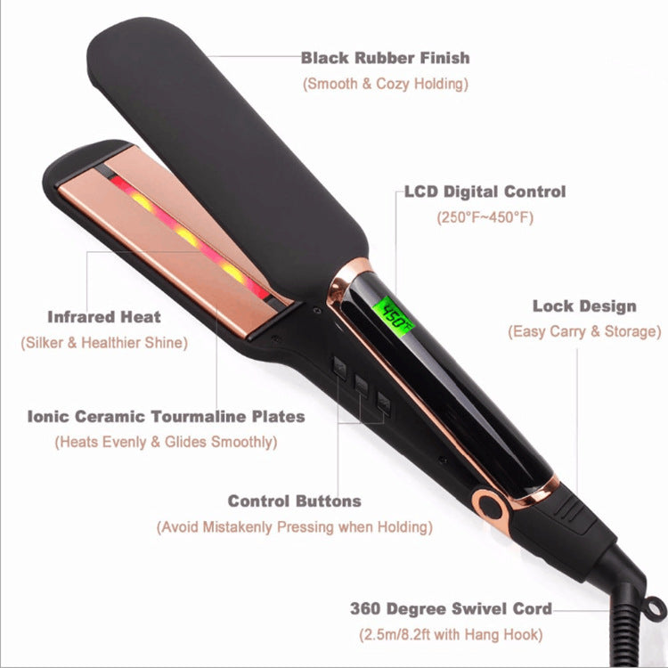 HKM-499795 Infrared Hair Straightener with Touch Control and LED Display, Fast Heating Ceramic Plates