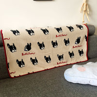 HKM-909395 Cozy Coral Velvet Blanket in Beige Bull Head - Soft and Versatile for Pets and Babies, 70cm x 100cm