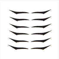 HKM-195475 Reusable Eyeliner Stickers for Effortless Big Eye Makeup - 6 Pairs, 12 Total Stickers in OPP Bag