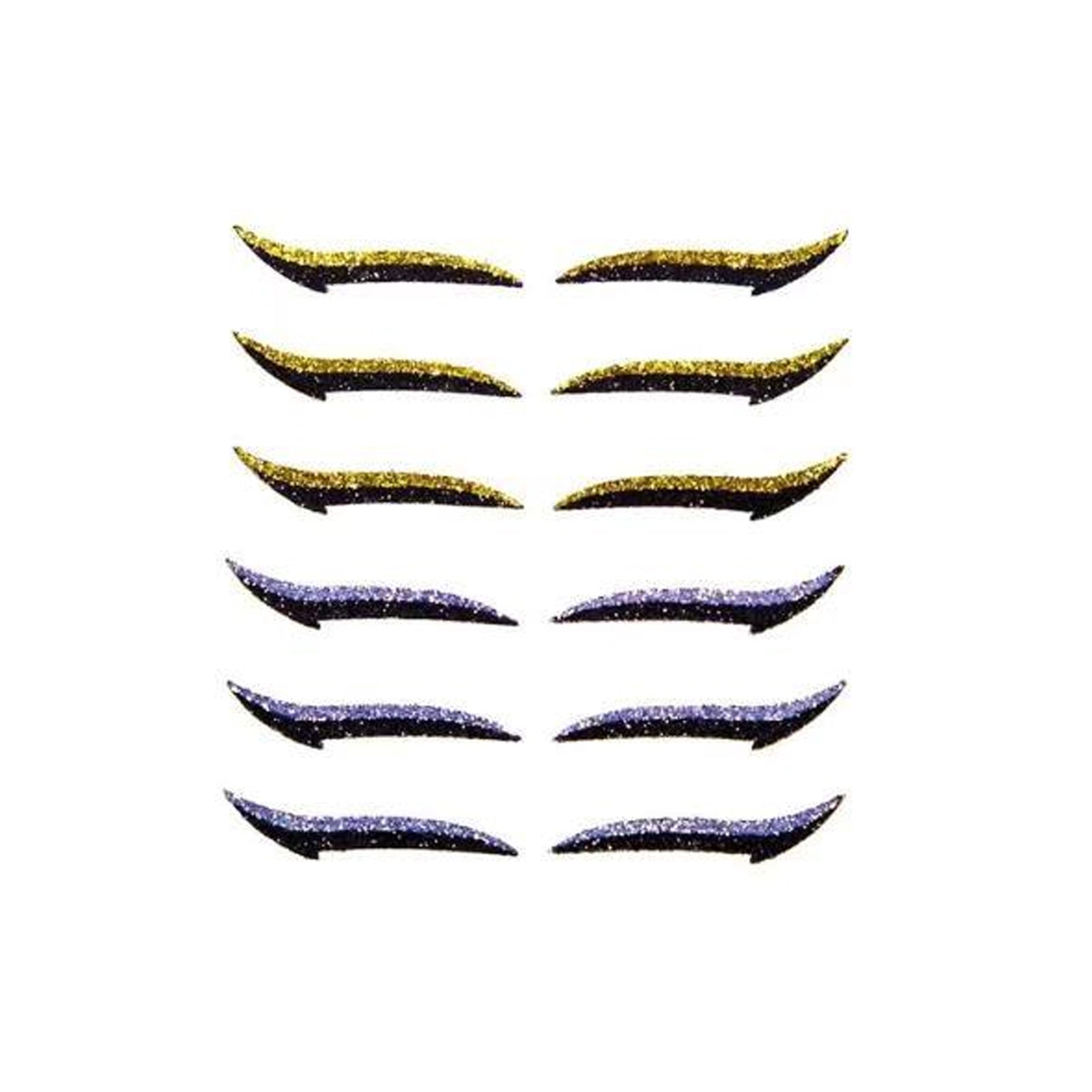 HKM-195475 Reusable Eyeliner Stickers for Effortless Big Eye Makeup - 6 Pairs, 12 Total Stickers in OPP Bag