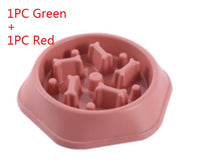 HKM-977235 Bone Shaped Slow Feed Dog Bowl for Choke Prevention, Made from Durable Plastic