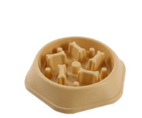 HKM-977235 Bone Shaped Slow Feed Dog Bowl for Choke Prevention, Made from Durable Plastic