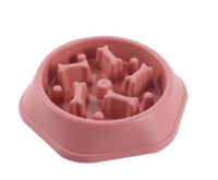 HKM-977235 Bone Shaped Slow Feed Dog Bowl for Choke Prevention, Made from Durable Plastic