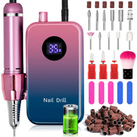 HKM-447827 Portable Rechargeable Nail Polishing Machine with Long Standby Time and High Power, Available in Champagne, Green, and Blue