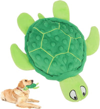 HKM-161683 Interactive Squeaky Sea Turtle Plush Toy for Small Dogs - Durable, No Stuffing, Ideal for Indoor Play and Teething Relief