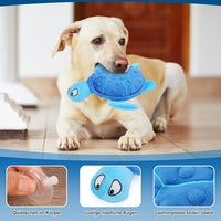HKM-161683 Interactive Squeaky Sea Turtle Plush Toy for Small Dogs - Durable, No Stuffing, Ideal for Indoor Play and Teething Relief