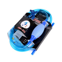 HKM-008851 Semi-Automatic Fish Tank Water Change Pump - 140cm Plastic Sand Washer in White and Blue