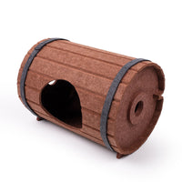 HKM-546643 Assembled Wine Barrel Designed Pet Bed with Felt Board for Cats