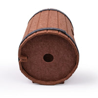 HKM-546643 Assembled Wine Barrel Designed Pet Bed with Felt Board for Cats