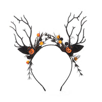 HKM-715667 Halloween Bat and Pumpkin Headband for Festive Celebrations