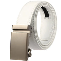 HKM-886547 Adjustable Automatic Leather Belt for Men - Versatile Business and Casual Style, Model LY33-77783-1