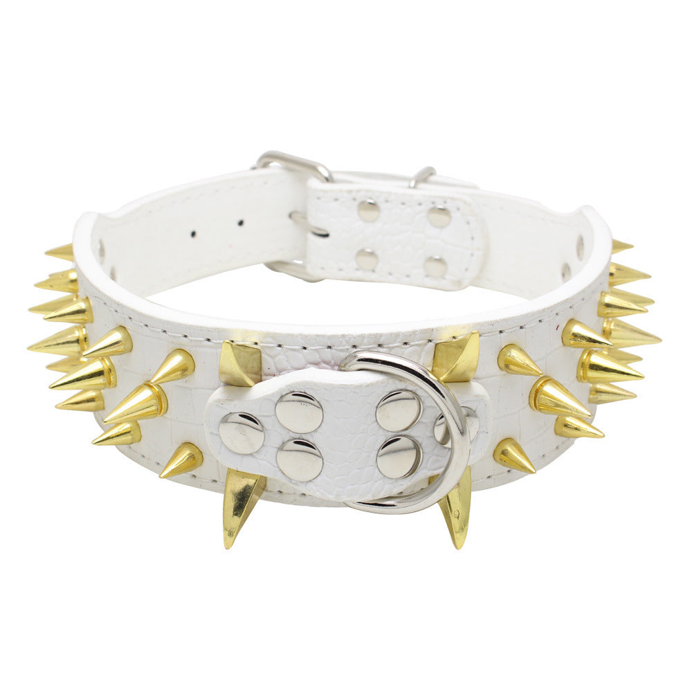 HKM-292947 Explosion-Proof Bite-Resistant Pet Collar - Adjustable PU Material, Model CL072BK