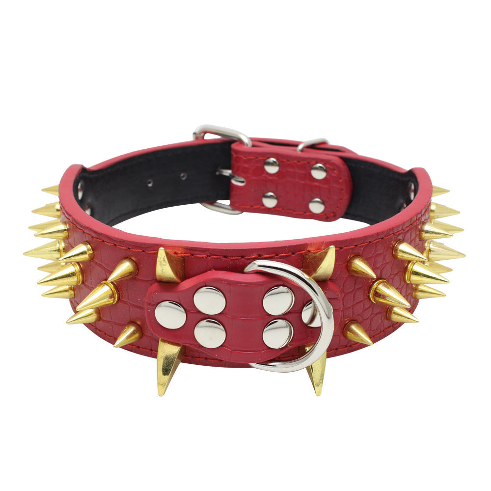 HKM-292947 Explosion-Proof Bite-Resistant Pet Collar - Adjustable PU Material, Model CL072BK