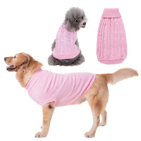 HKM-223635 Solid Color Acrylic Dog Sweater for Small Breeds - Fits XS to 3XL