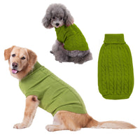HKM-223635 Solid Color Acrylic Dog Sweater for Small Breeds - Fits XS to 3XL