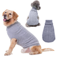 HKM-223635 Solid Color Acrylic Dog Sweater for Small Breeds - Fits XS to 3XL