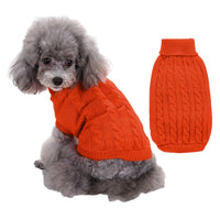 HKM-223635 Solid Color Acrylic Dog Sweater for Small Breeds - Fits XS to 3XL