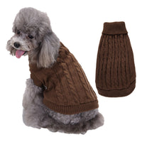 HKM-223635 Solid Color Acrylic Dog Sweater for Small Breeds - Fits XS to 3XL