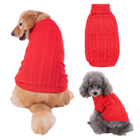 HKM-223635 Solid Color Acrylic Dog Sweater for Small Breeds - Fits XS to 3XL