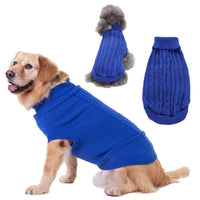 HKM-223635 Solid Color Acrylic Dog Sweater for Small Breeds - Fits XS to 3XL