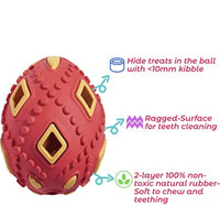 HKM-291603 Interactive Egg-Shaped Puppy Teething Chew Toy with Treat Dispenser