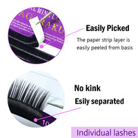 HKM-108691 Natural Look Single Round 0.07 Thick Grafted Synthetic Eyelashes - Length 1cm-1.5cm, 1000 Pairs