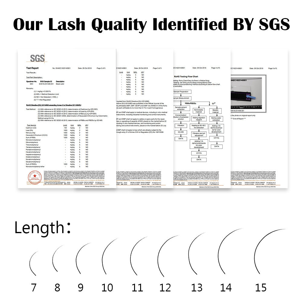 HKM-108691 Natural Look Single Round 0.07 Thick Grafted Synthetic Eyelashes - Length 1cm-1.5cm, 1000 Pairs
