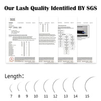 HKM-108691 Natural Look Single Round 0.07 Thick Grafted Synthetic Eyelashes - Length 1cm-1.5cm, 1000 Pairs