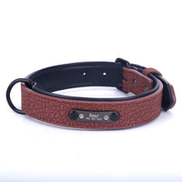HKM-950099 Customizable Dog Collar with Anti-Loss Nameplate and Durable Traction Leash - Available in Multiple Sizes