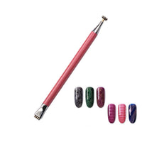 HKM-576595 Metal Flower Magnetic Nail Art Pen for Cat Eye Effects - Dual Use Design, 14.2cm