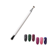 HKM-576595 Metal Flower Magnetic Nail Art Pen for Cat Eye Effects - Dual Use Design, 14.2cm