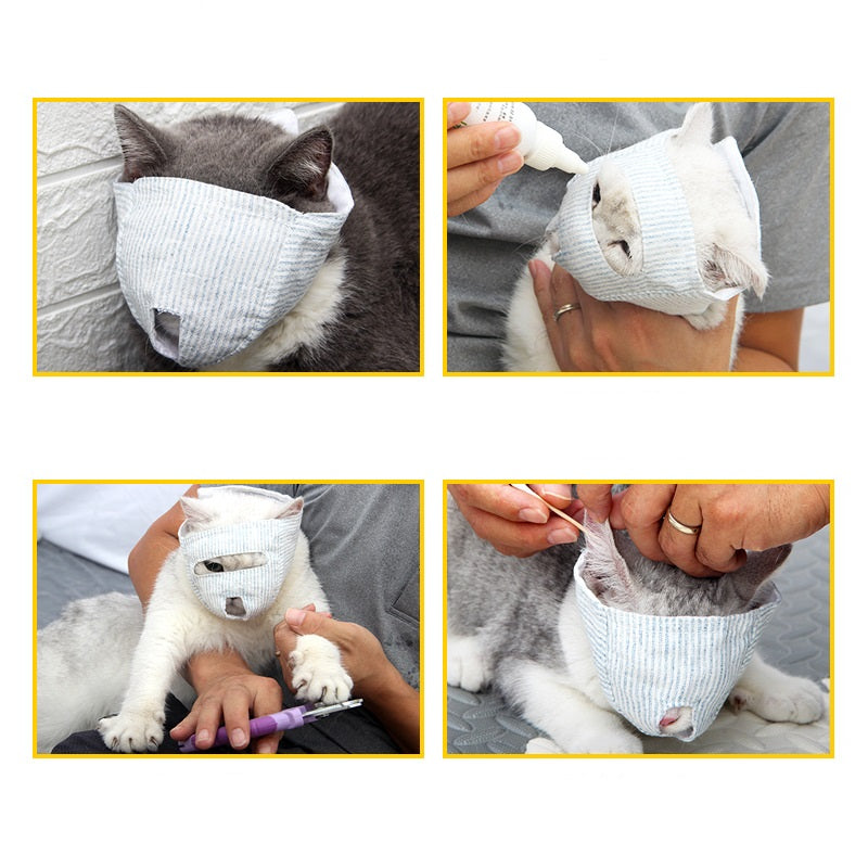 JMT-167754 Breathable Anti-Mess Cat Medicine Mask for Bite Prevention