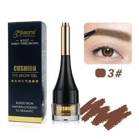 HKM-110675 Three-Dimensional Air Cushion Eyebrow Cream in Multicolor - Light Brown, Grey Black, Coffee, Brown Shades