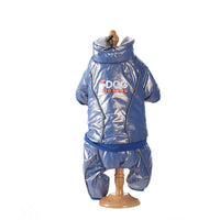 HKM-906835 Windproof Down Jacket for Dogs - Cozy Cotton Outfit in Blue, Black, or Orange, Sizes S to XXL