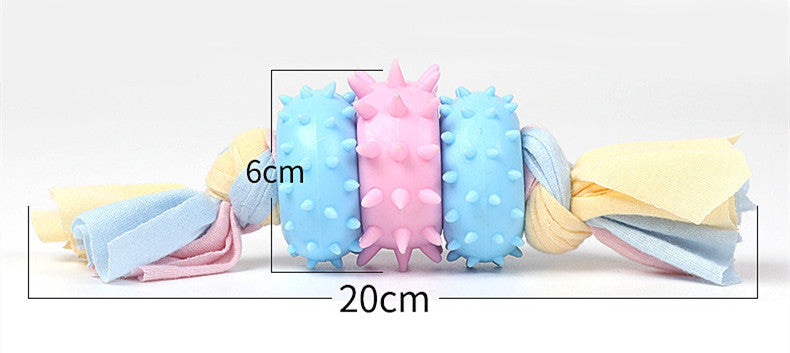 HKM-224915 Durable TPR Dog Toy with Three Circle Design for Molar Cleaning and Biting Fun
