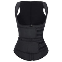 HKM-133075 Double Waist Corset Vest for Body Shaping and Support in Polyester Fiber