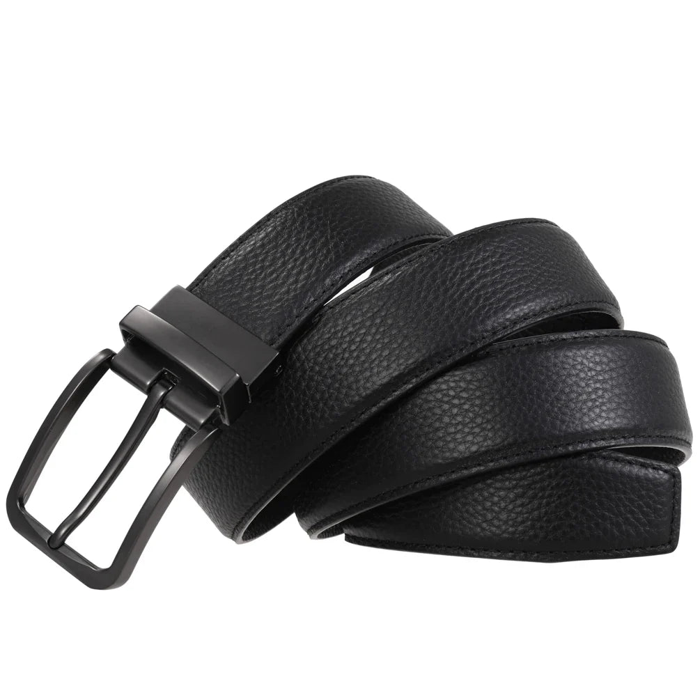 HKM-359955 Explosive Pin Buckle Leather Belt - Top Layer Material, Model LY35-ZZ4020-5