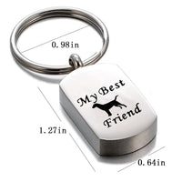 HKM-943699 Stainless Steel Aromatherapy Perfume Bottle Pendant - My Best Fur Friend Design