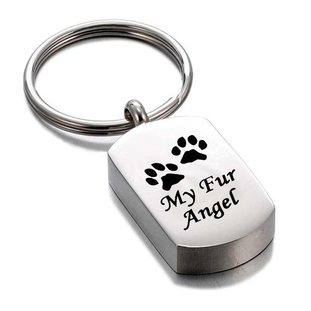 HKM-943699 Stainless Steel Aromatherapy Perfume Bottle Pendant - My Best Fur Friend Design