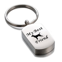 HKM-943699 Stainless Steel Aromatherapy Perfume Bottle Pendant - My Best Fur Friend Design