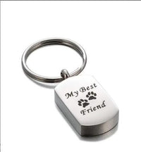 HKM-943699 Stainless Steel Aromatherapy Perfume Bottle Pendant - My Best Fur Friend Design