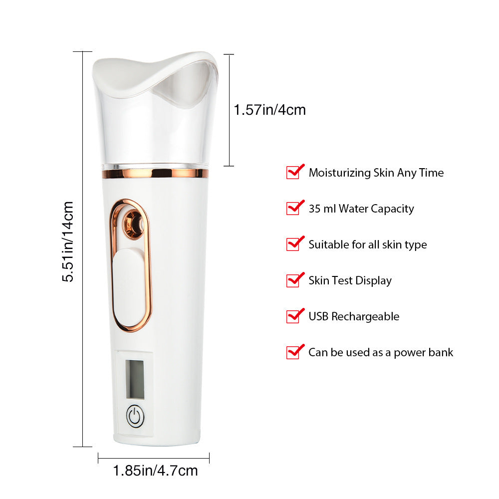 HKM-182163 Portable Nano Spray Moisturizer with Skin Measurement Feature for Face Care