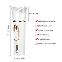HKM-182163 Portable Nano Spray Moisturizer with Skin Measurement Feature for Face Care