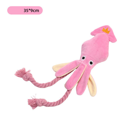 HKM-812755 Plush Sound Octopus Chew Toy for Cats and Small Dogs – Interactive Teething and Playtime Fun