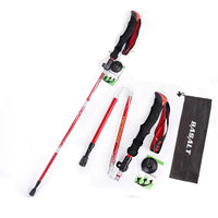 HKM-813587 Folding Trekking Stick - Five-Section Aluminum Alloy with Outer Lock Mechanism