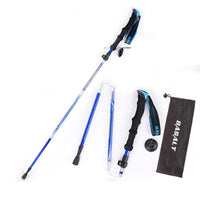 HKM-813587 Folding Trekking Stick - Five-Section Aluminum Alloy with Outer Lock Mechanism