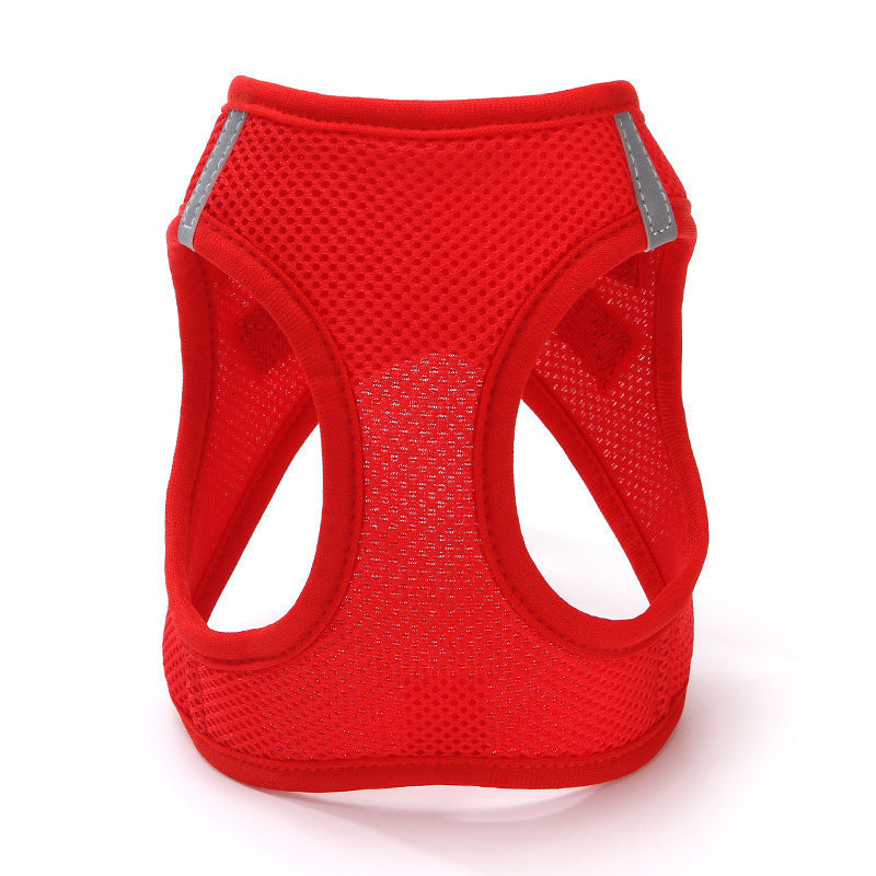 HKM-946643 Mesh Cat Chest Strap Harness with Traction Rope in Various Colors and Sizes